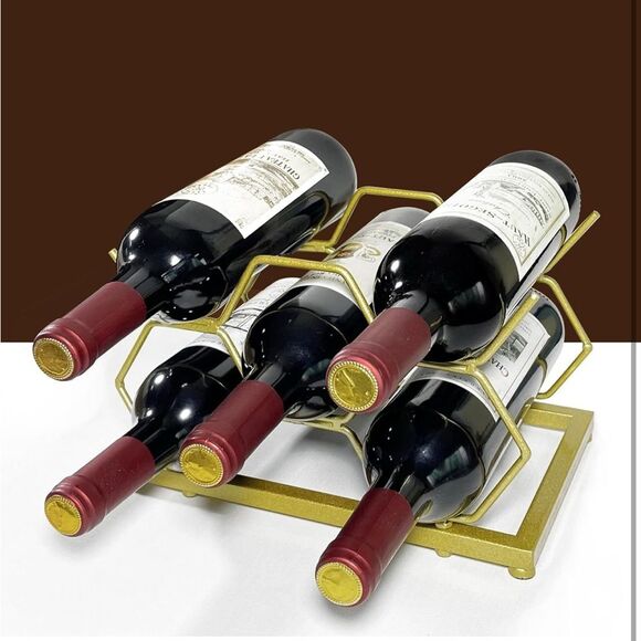 Countertop Wine Rack for 5 Bottles, Stylish and Functional - Picture 4 of 4